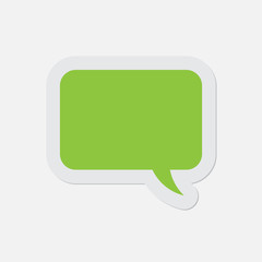 simple green icon - speech bubble