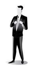 businessman black icon.