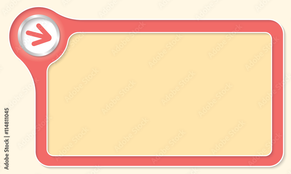 Poster vector frame for your text and arrow
