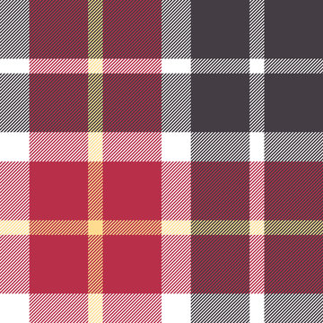 Red and gray flanel check seamless pattern