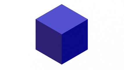 синий куб