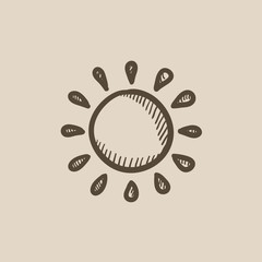 Sun sketch icon.