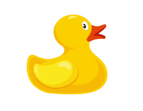 Classical rubber duck isolate on white background