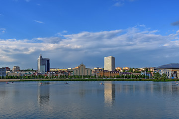 Fototapeta na wymiar Scenic view on modern Kazan