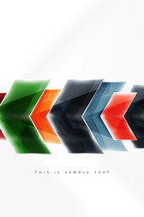 Obraz premium Glass glossy arrow motion background