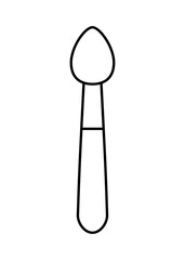 brush makeup product isolated icon design