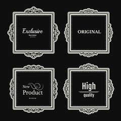 Exclusive decor elements or shape for business. Vintage frame in
