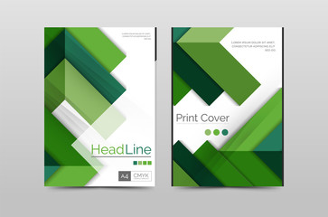 Business annual report brochure cover vector template