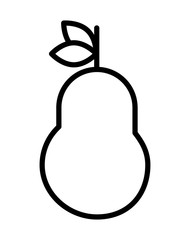 fesh fruit  pear isolated icon design