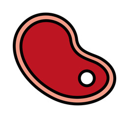 beef steak isolated icon design