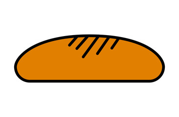 delicious bread isolated icon design