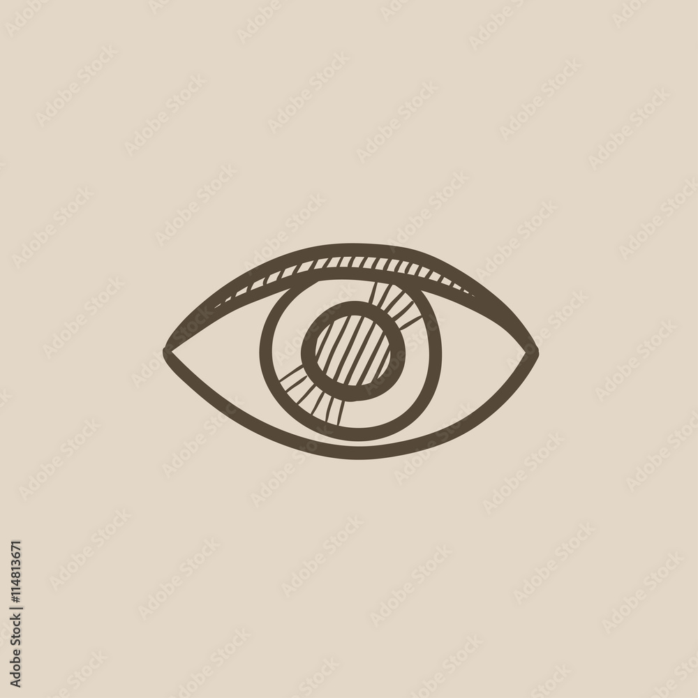 Aufkleber publish content button sketch icon.