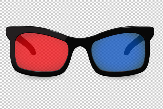 3d glasses for cinema isolated on transparent background