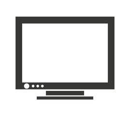 desktop computer isolated icon design