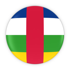 Central African Flag Button - Flag of the Central African Republic Badge 3D Illustration
