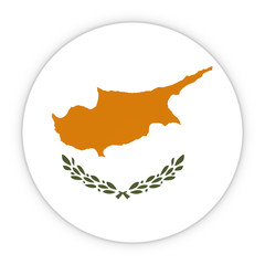 Cypriot Flag Button - Flag of Cyprus Badge 3D Illustration