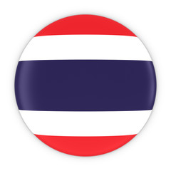 Thai Flag Button - Flag of Thailand Badge 3D Illustration