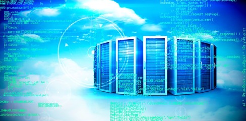 Composite image of blue programme