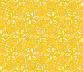 Fototapeta premium Seamless abstract vegetable pattern, yellow