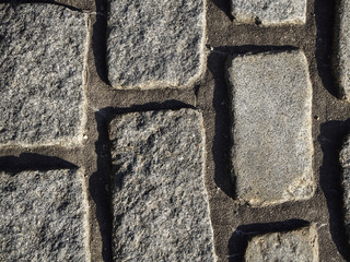 Texture of cobbles
