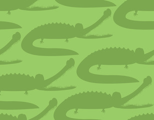 Obraz premium Crocodile seamless pattern. Good caiman ornament. Wild animal. G