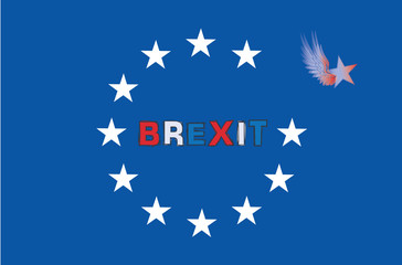 Illustration of Brexit named politic process