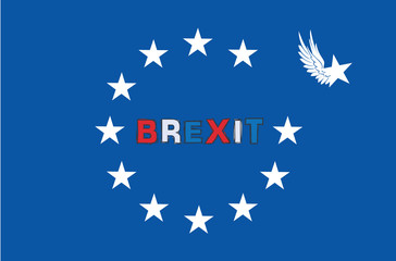 Illustration of Brexit named politic process