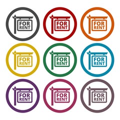 For Rent Icons set 