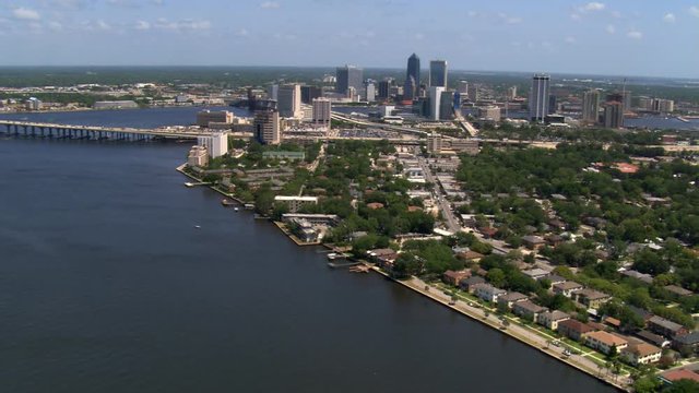 Flight approaching Jacksonville, Florida from St. John's River. Shot in 2007.
