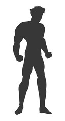 Fototapeta na wymiar muscular man silhouette icon