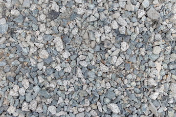 Grey crushed stones as background texture