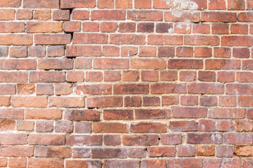 Orange wall bricks as background texture