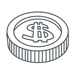 single coin icon