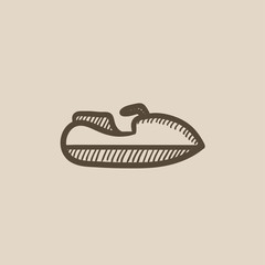 Jet scooter sketch icon.