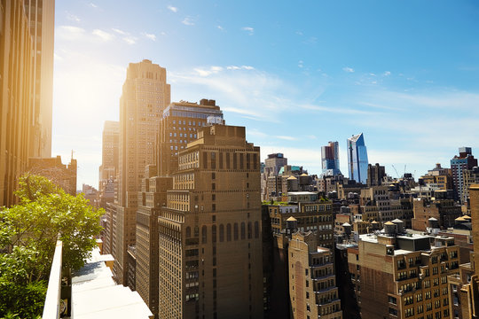 View of skyscrapers in Manhattan, New York City