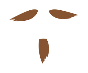 Silhouette vector mustache. Mustache black hair and man mustache hipster. Mustache retro curly black silhouette collection beard mustache. Mustache barber silhouette hairstyle