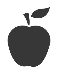 apple with leaf icon