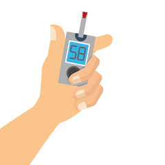 glucometer with strip icon