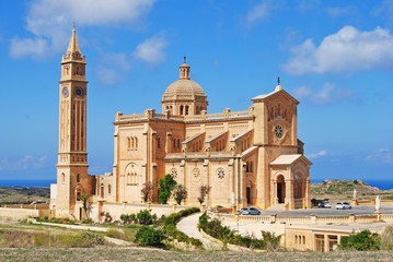 Fototapeta na wymiar Basilica of Ta'Pinu on Gozo island