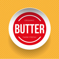 Butter sign vector label