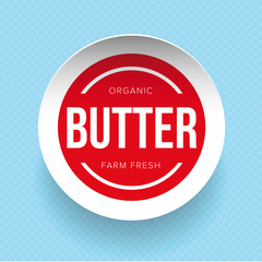 Butter sign vector label