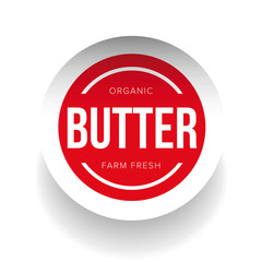 Butter sign vector label
