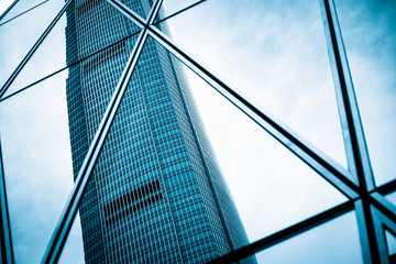 Modern Commercial Buildings close up  