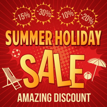 Summer holiday sale text design
