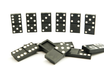 dominoes chips on white