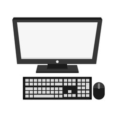 computer monitor mouse and keyboard icon