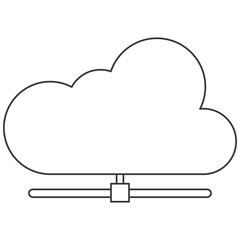 cloud attached to pipe icon