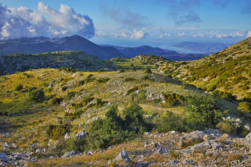 Amazing landscape of mountain of Lefkada, Ionian Islands, Greece