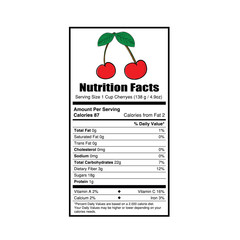 nutrition facts cherry illustration