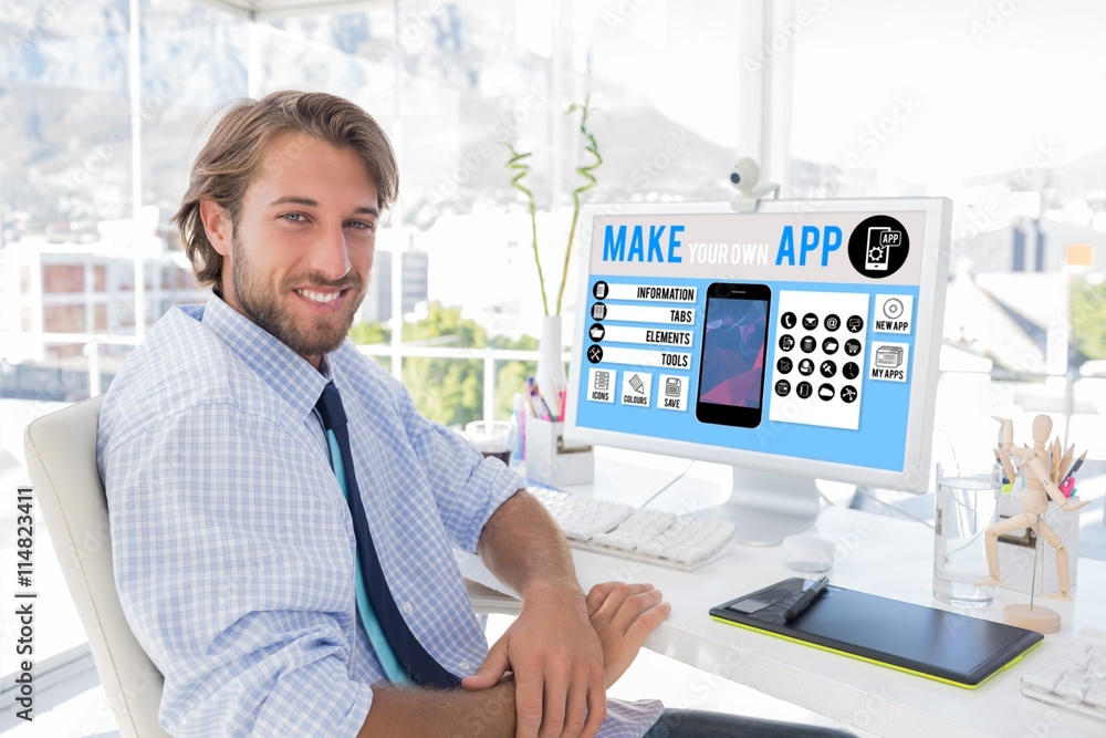 Poster composite image of make your own app smartphone